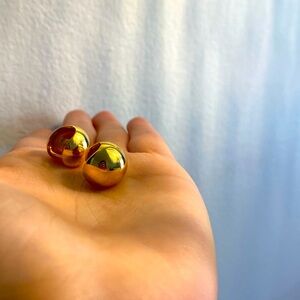 Gold color minimalist earrings